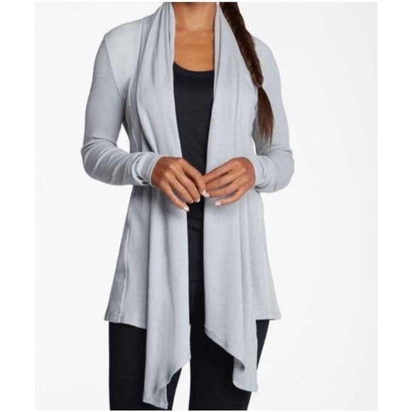 Fabletics Sweaters - Fabletics Andrea Waterfall Shrug Gray XL